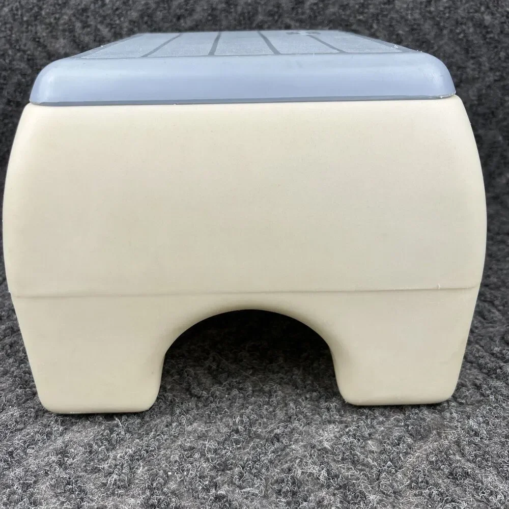 Vintage 1985 Little Tikes Tykes Step Stool Blue & White USA Made 11.5"x9.5"x7.5" - Picture 7 of 13